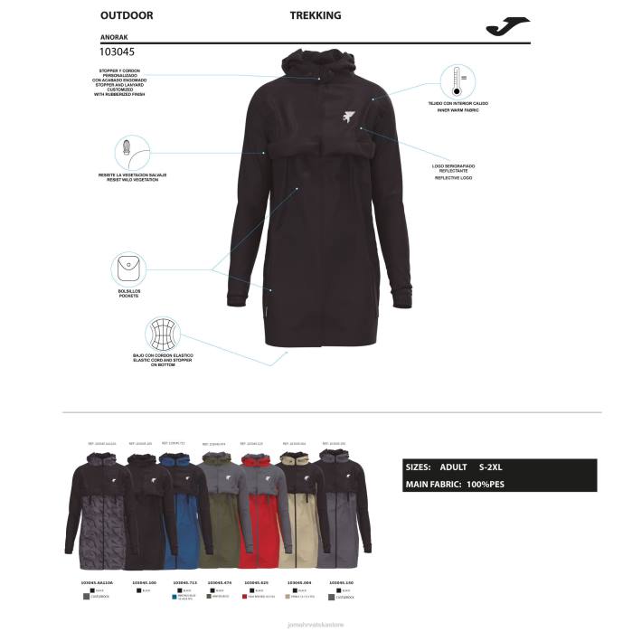 hr Joma anorak explorer crno 6FVN443 muškarci