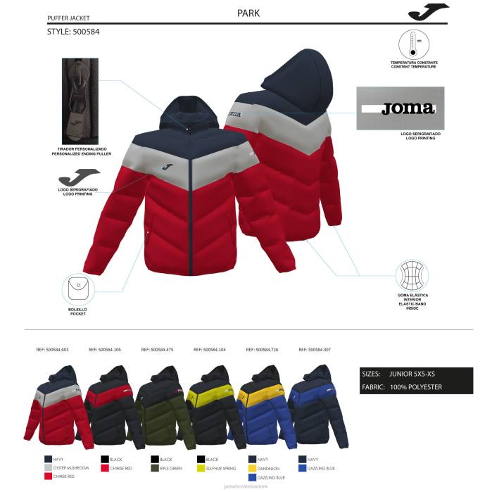 hr Joma anorak park crno 6FVN920 muškarci