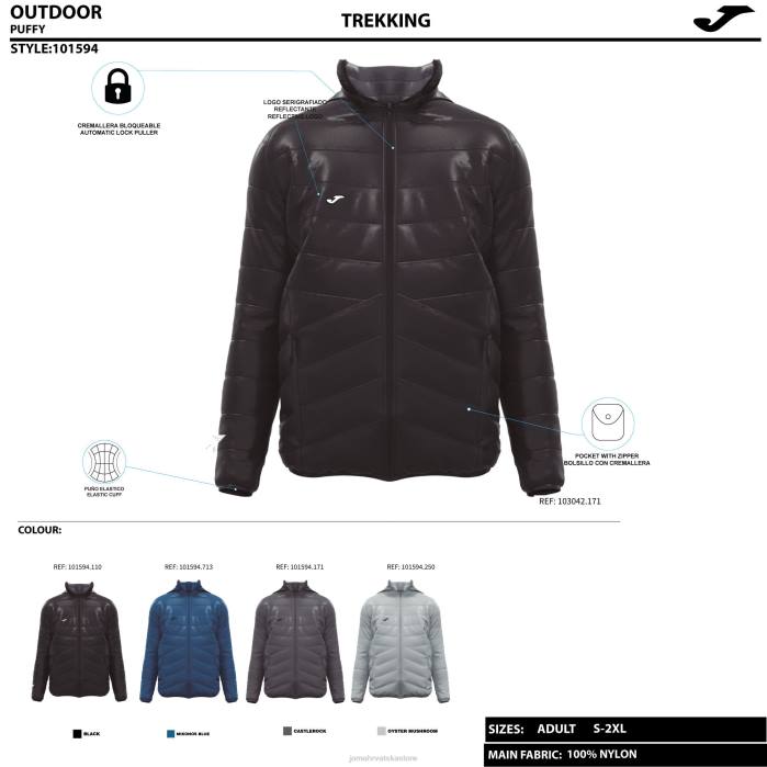 hr Joma anorak urban iii crno tamno sivo 6FVN4602 muškarci