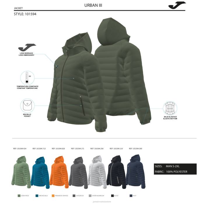 hr Joma anorak urban iii plava 6FVN635 muškarci