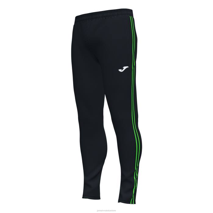 hr Joma klasične duge hlače crna fluorescentno zelena 6FVN1264 muškarci