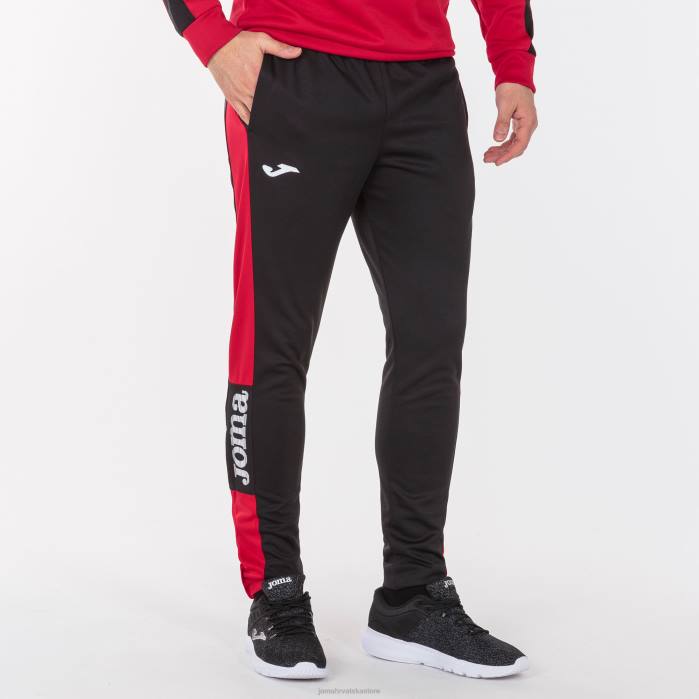 hr Joma prvenstvo u dugim hlačama iv crno crvena 6FVN3355 muškarci