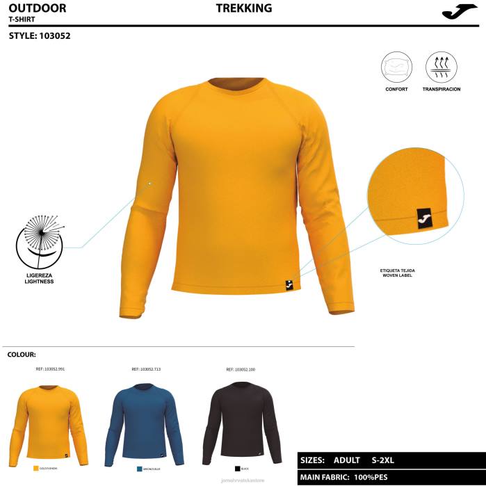 hr Joma košulja dugih rukava explorer crno 6FVN1381 muškarci