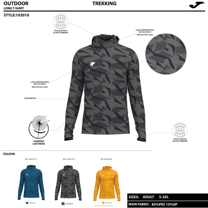 hr Joma košulja dugih rukava explorer plava 6FVN1116 muškarci