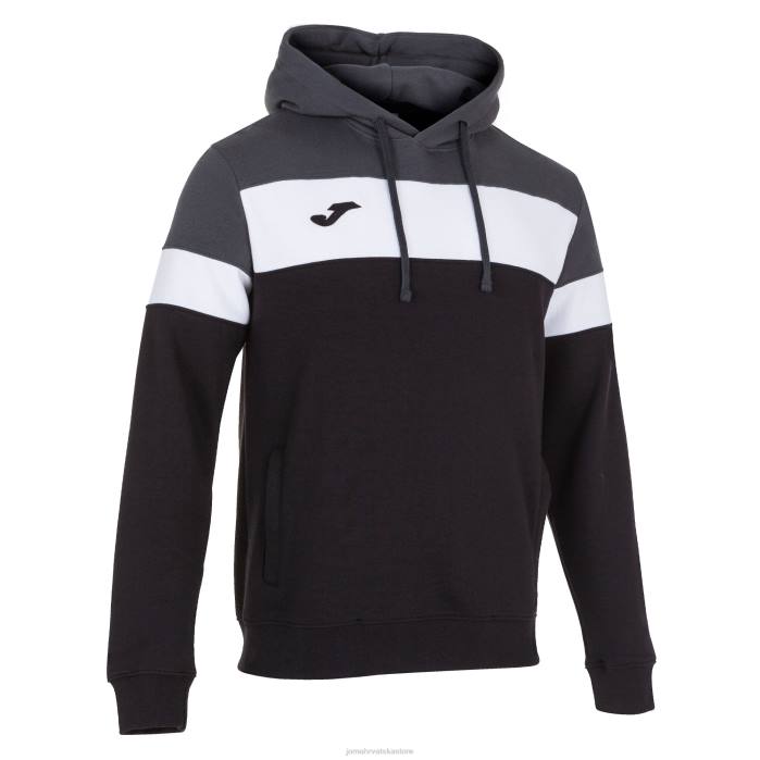 hr Joma ekipa džempera s kapuljačom iv crno tamno sivo 6FVN3429 muškarci