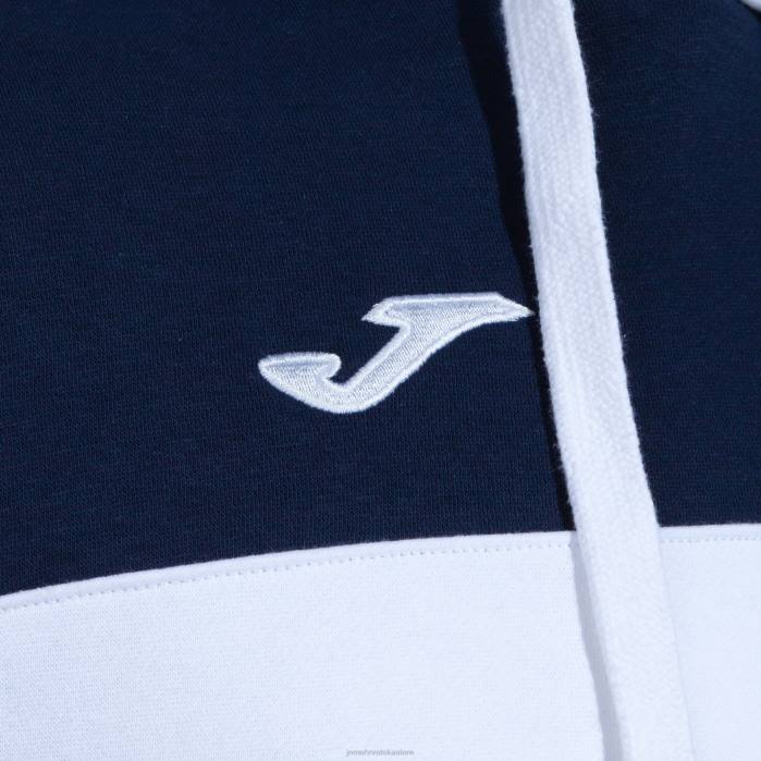 hr Joma pulover s kapuljačom ekipa v bijela tamnoplava 6FVN371 muškarci