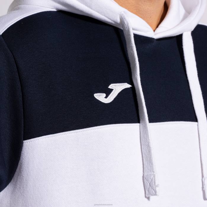 hr Joma pulover s kapuljačom ekipa v bijela tamnoplava 6FVN371 muškarci