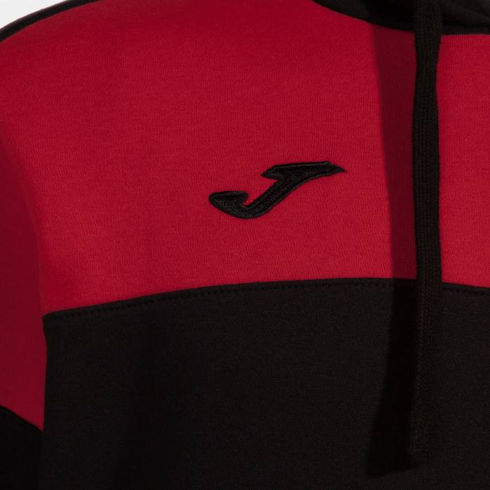 hr Joma pulover s kapuljačom ekipa v crno crvena 6FVN4244 muškarci