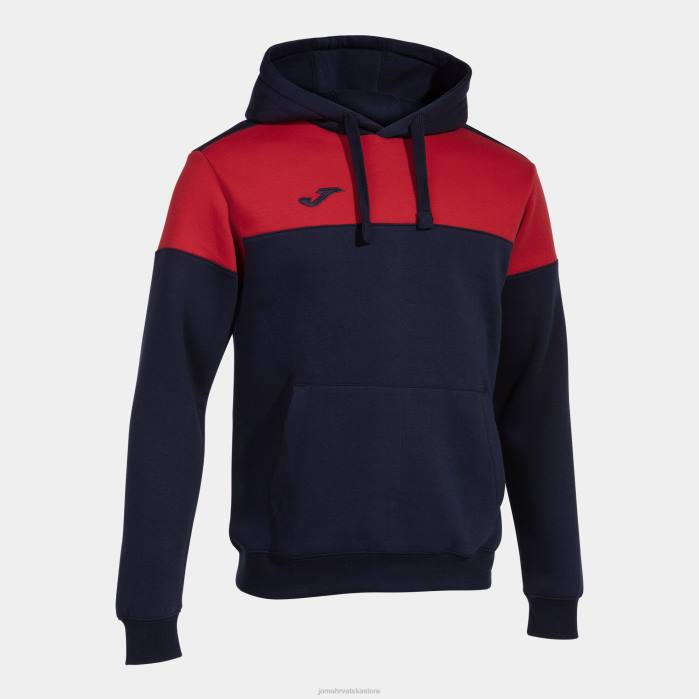hr Joma pulover s kapuljačom ekipa v tamnoplava crvena 6FVN3207 muškarci