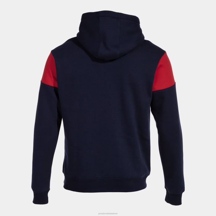 hr Joma pulover s kapuljačom ekipa v tamnoplava crvena 6FVN3207 muškarci