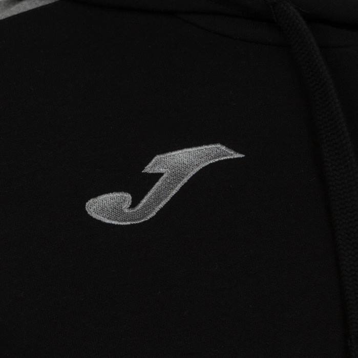 hr Joma pulover s kapuljačom street crna melange siva 6FVN3323 muškarci