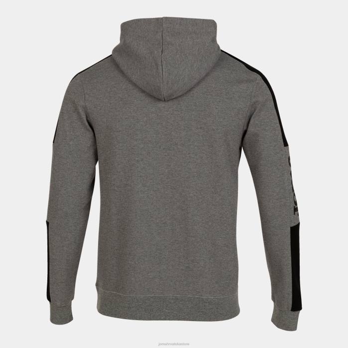 hr Joma pulover s kapuljačom street melange siva crna 6FVN1225 muškarci