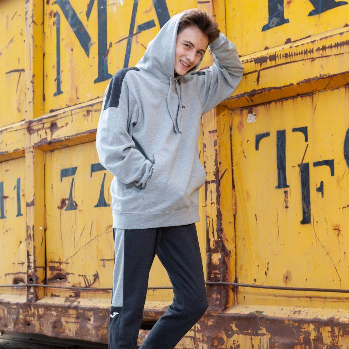 hr Joma pulover s kapuljačom urbana ulica melange siva 6FVN3316 muškarci