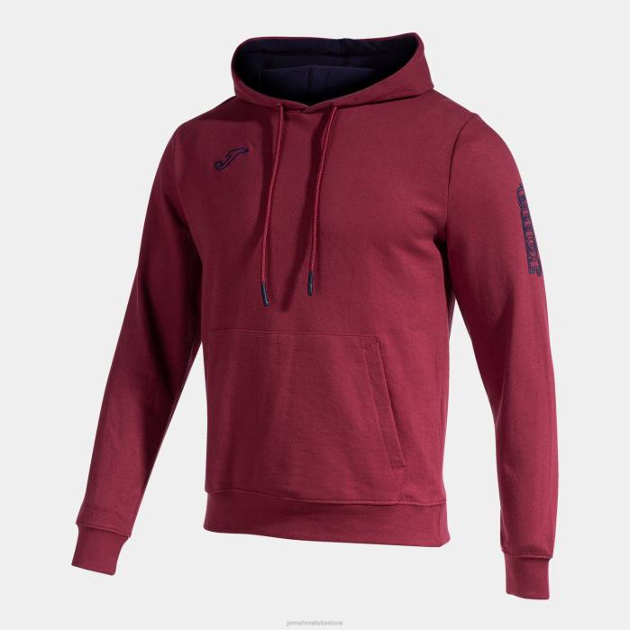hr Joma pulover s kapuljačom urbana ulica tamnocrvena 6FVN874 muškarci
