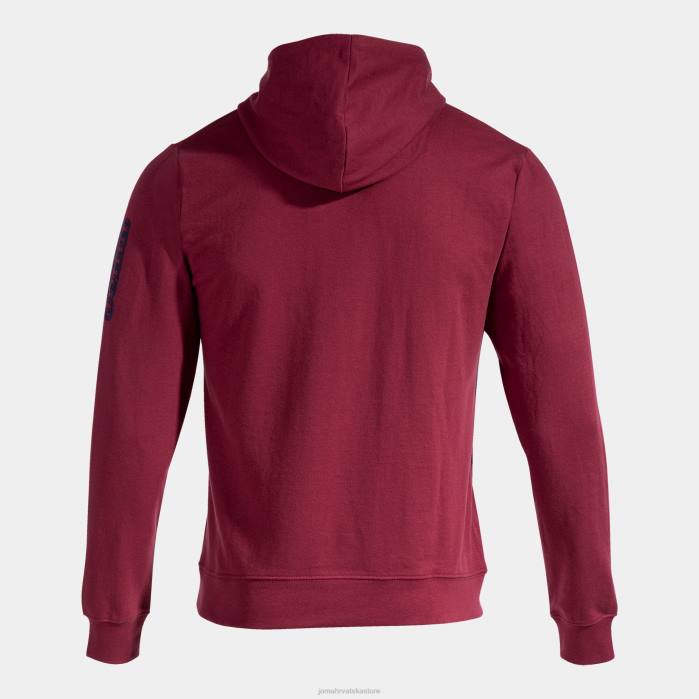 hr Joma pulover s kapuljačom urbana ulica tamnocrvena 6FVN874 muškarci