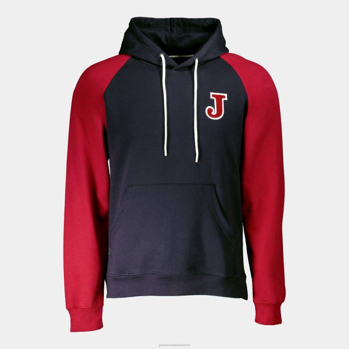 hr Joma pulover s kapuljačom urbana ulica tamnoplava crvena 6FVN263 muškarci
