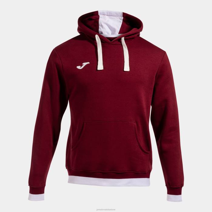hr Joma udoban pulover s kapuljačom ii bordo bijela 6FVN1346 muškarci