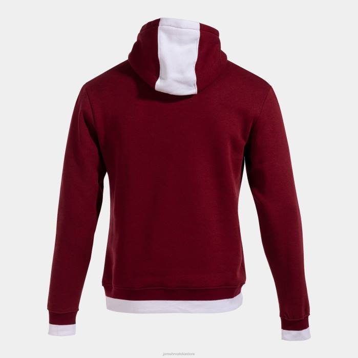 hr Joma udoban pulover s kapuljačom ii bordo bijela 6FVN1346 muškarci