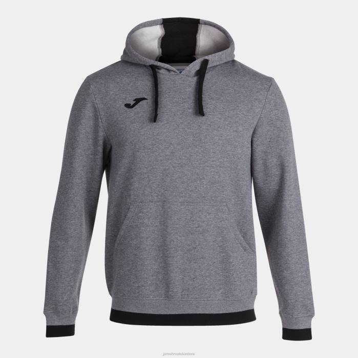 hr Joma udoban pulover s kapuljačom ii melange siva crna 6FVN4182 muškarci