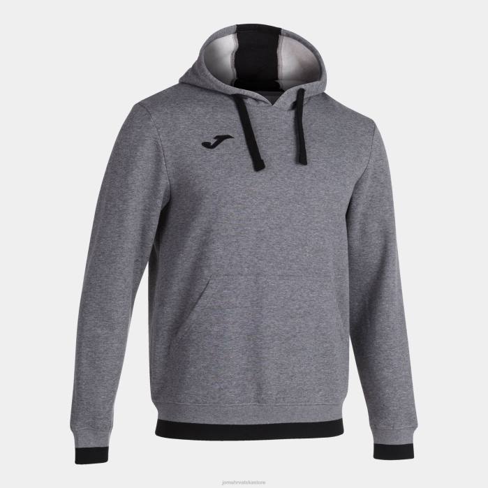 hr Joma udoban pulover s kapuljačom ii melange siva crna 6FVN4182 muškarci