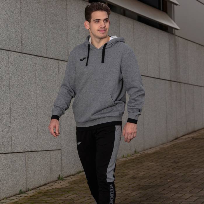 hr Joma udoban pulover s kapuljačom ii melange siva crna 6FVN4182 muškarci