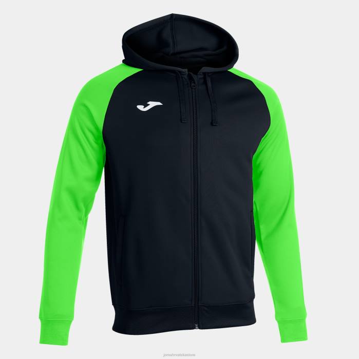 hr Joma jakna s kapuljačom akademija iv crna fluorescentno zelena 6FVN4252 muškarci