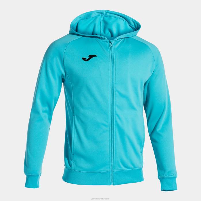 hr Joma jakna s kapuljačom menfis fluorescentno tirkizno 6FVN844 muškarci