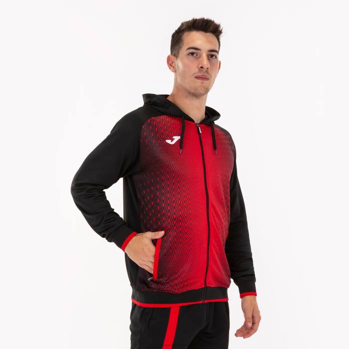 hr Joma jakna s kapuljačom supernova crno crvena 6FVN4620 muškarci