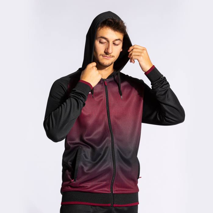 hr Joma jakna s kapuljačom tigar v crna bordo 6FVN217 muškarci