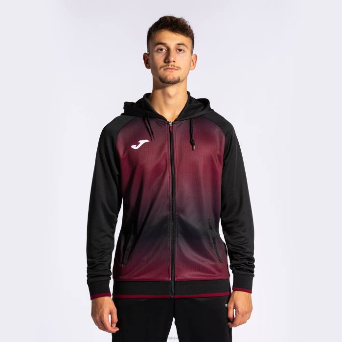 hr Joma jakna s kapuljačom tigar v crna bordo 6FVN217 muškarci
