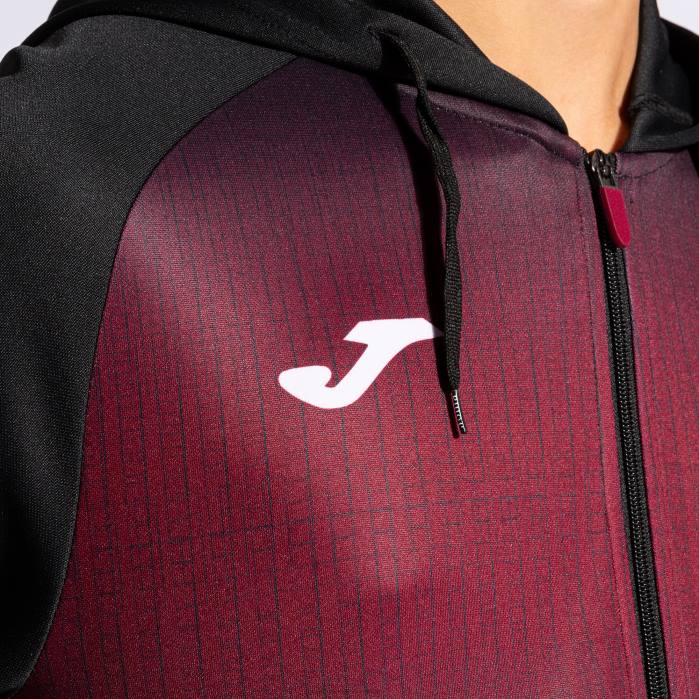 hr Joma jakna s kapuljačom tigar v crna bordo 6FVN217 muškarci