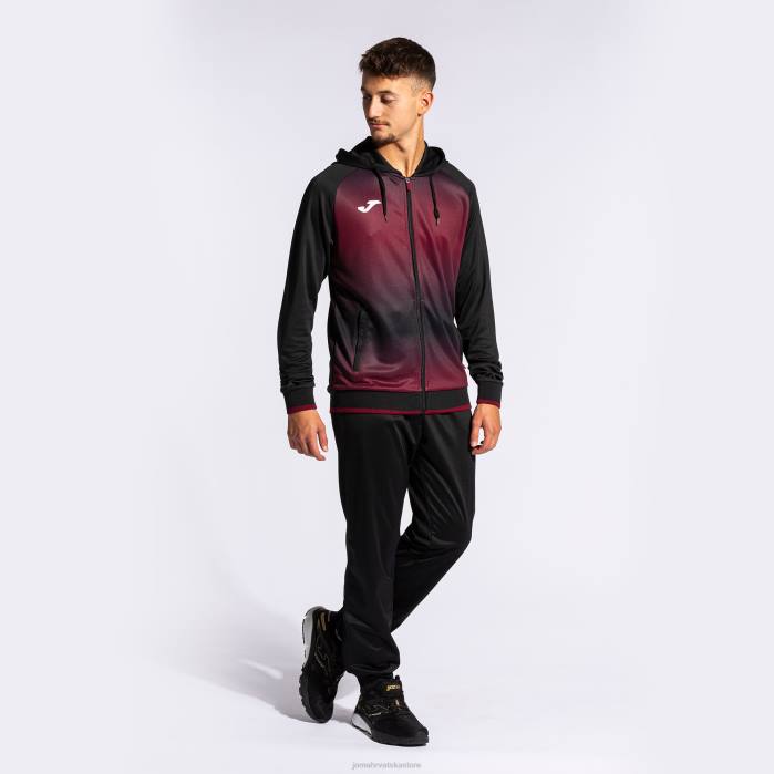 hr Joma jakna s kapuljačom tigar v crna bordo 6FVN217 muškarci