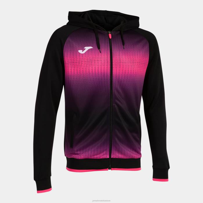 hr Joma jakna s kapuljačom tigar v crna fluorescentno roza 6FVN224 muškarci