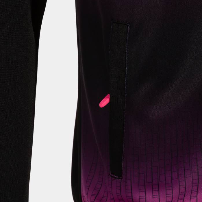hr Joma jakna s kapuljačom tigar v crna fluorescentno roza 6FVN224 muškarci