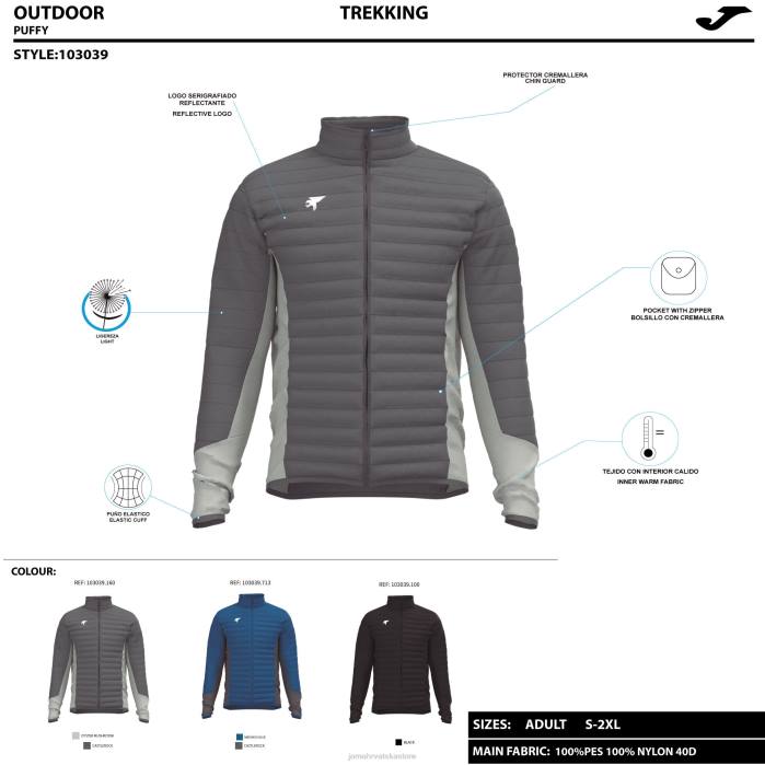 hr Joma light jacket explorer tamno sivo 6FVN695 muškarci