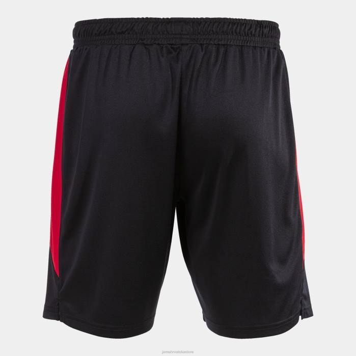 hr Joma kratke hlače glasgow crno crvena 6FVN4641 muškarci