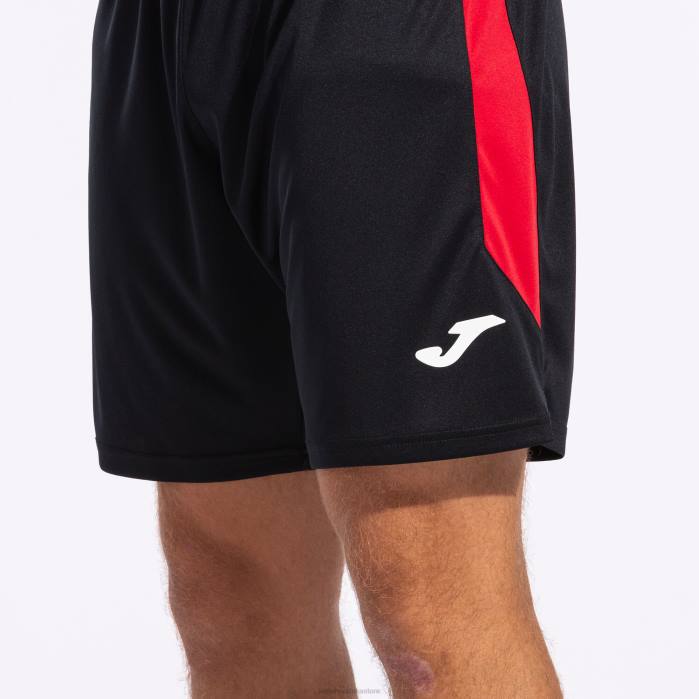hr Joma kratke hlače glasgow crno crvena 6FVN4641 muškarci