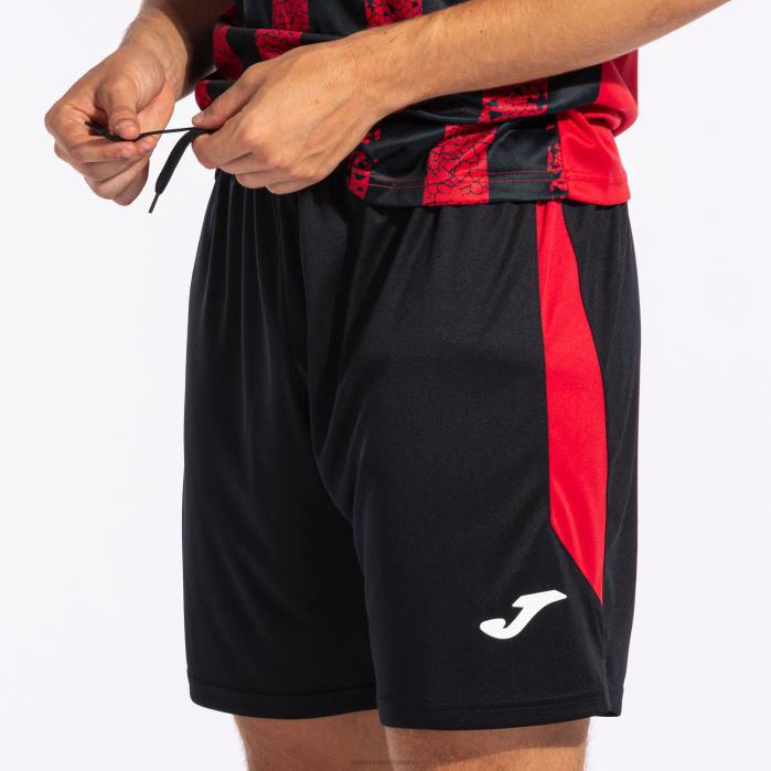 hr Joma kratke hlače glasgow crno crvena 6FVN4641 muškarci