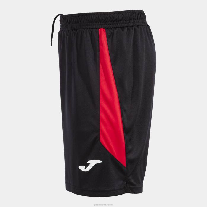 hr Joma kratke hlače glasgow crno crvena 6FVN4641 muškarci