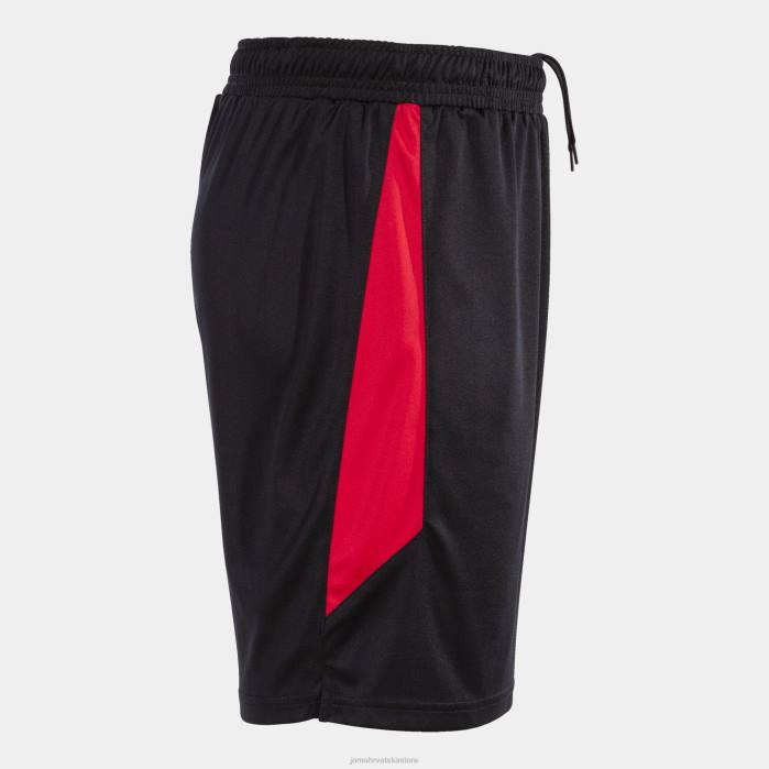 hr Joma kratke hlače glasgow crno crvena 6FVN4641 muškarci