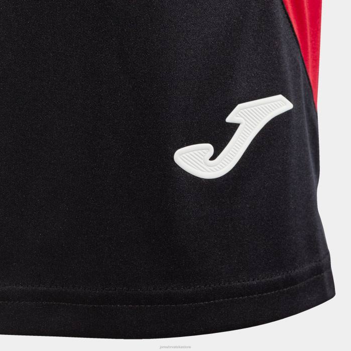 hr Joma kratke hlače glasgow crno crvena 6FVN4641 muškarci