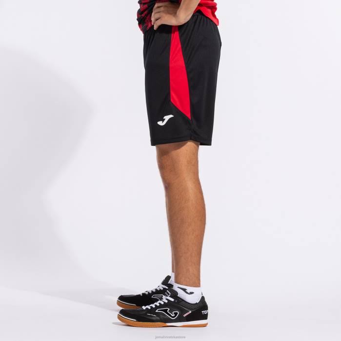 hr Joma kratke hlače glasgow crno crvena 6FVN4641 muškarci