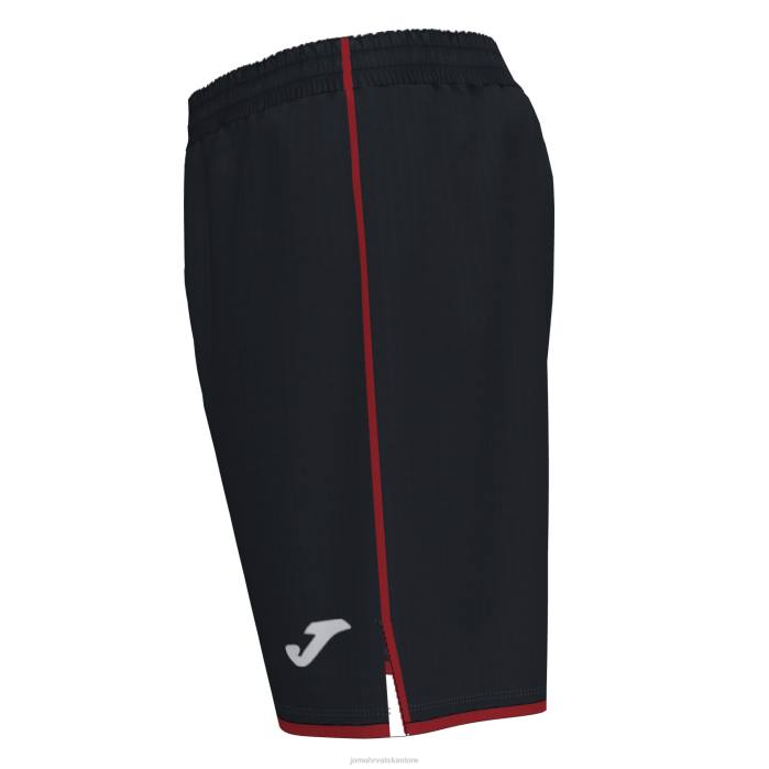 hr Joma liga kratkih hlača crno crvena 6FVN65 muškarci