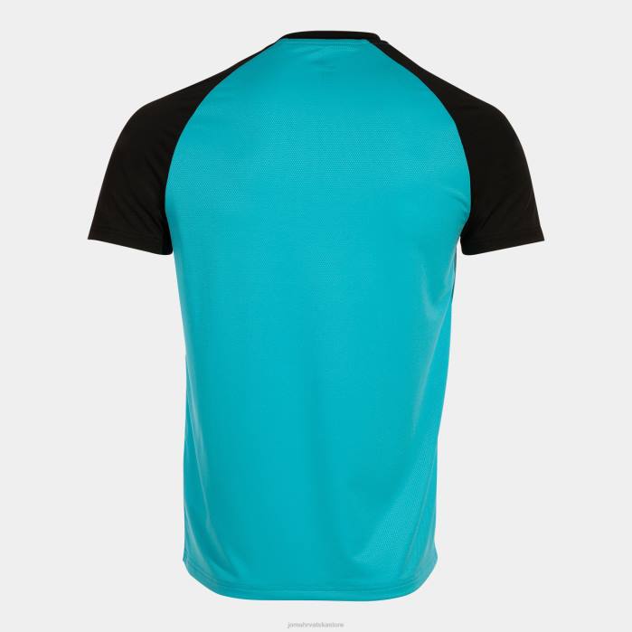 hr Joma košulja kratki rukav elite x fluorescentno tirkizno crna 6FVN404 muškarci