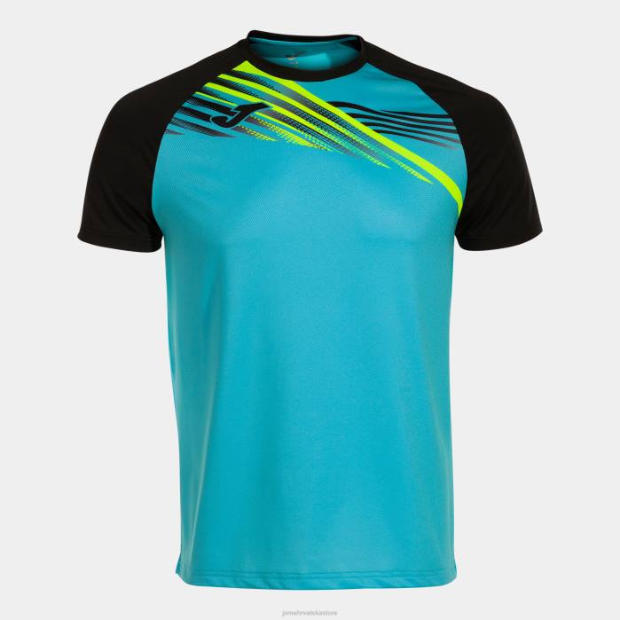hr Joma košulja kratki rukav elite x fluorescentno tirkizno crna 6FVN404 muškarci
