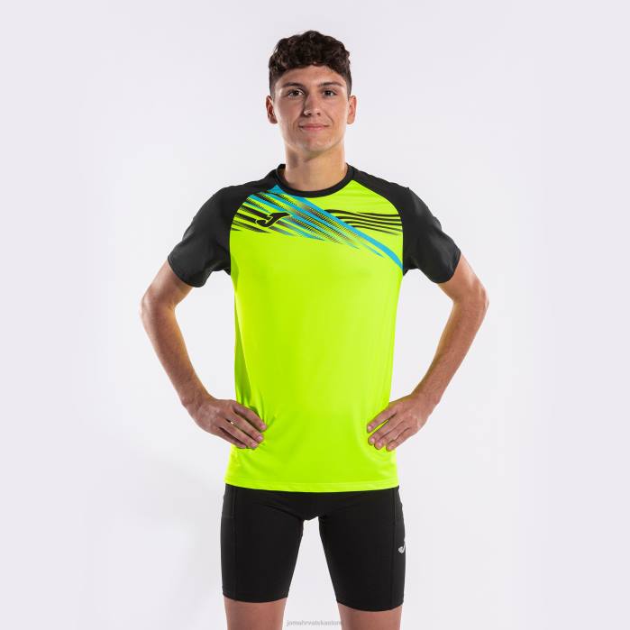 hr Joma košulja kratki rukav elite x fluorescentno žuto crna 6FVN896 muškarci