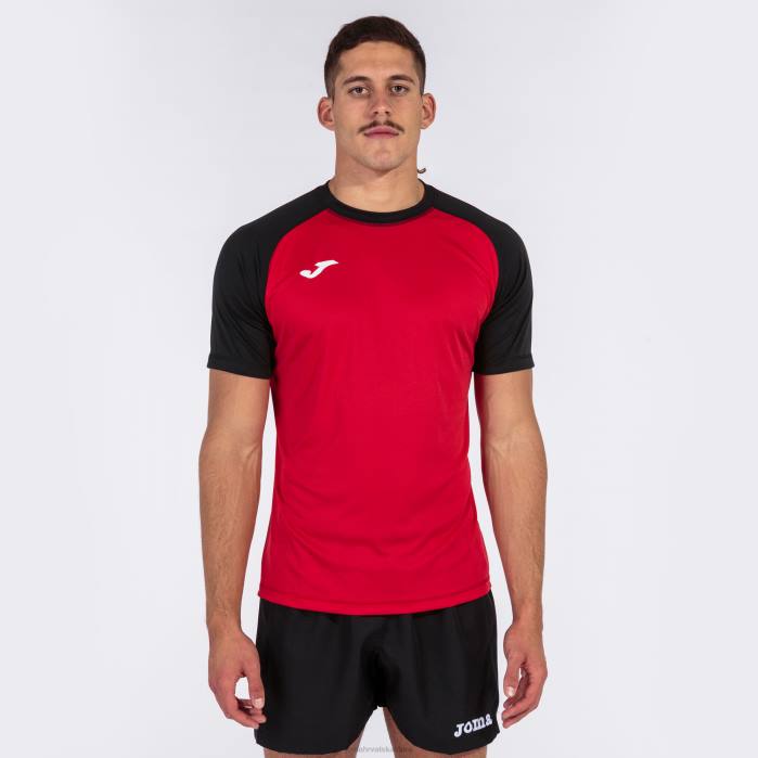 hr Joma košulja kratki rukav timski rad crveno-crno 6FVN3337 muškarci