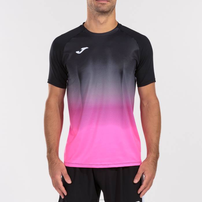 hr Joma košulja kratkih rukava elite vii crno fluorescentno ružičasto bijelo 6FVN2835 muškarci