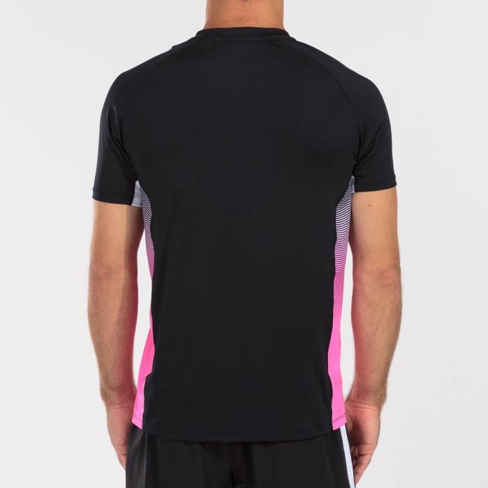 hr Joma košulja kratkih rukava elite vii crno fluorescentno ružičasto bijelo 6FVN2835 muškarci
