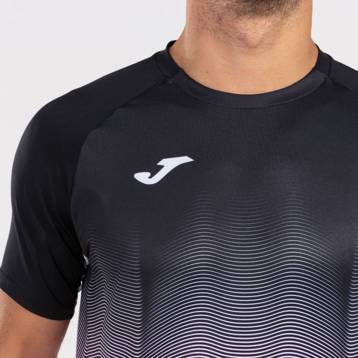 hr Joma košulja kratkih rukava elite vii crno fluorescentno ružičasto bijelo 6FVN2835 muškarci
